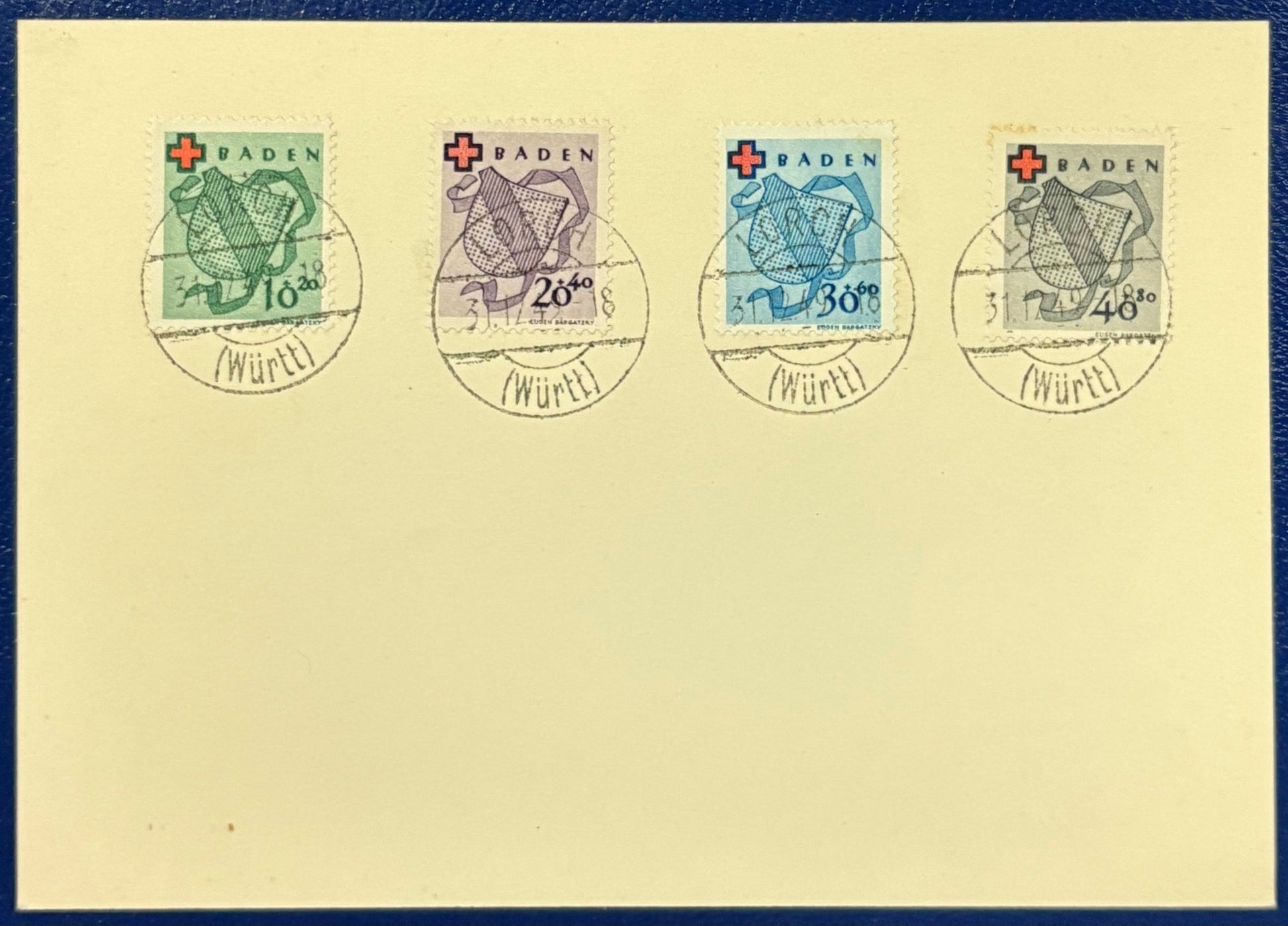 Württemberg /Franz. Zone Rotes Kreuz Karte