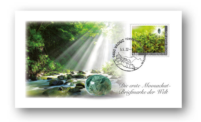 Edelsteine der Philatelie: MOOSACHAT-Ersttagsbrief, Liechtenstein