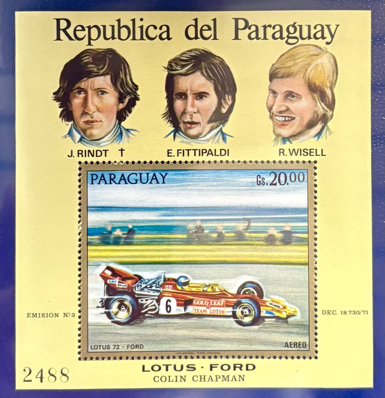 Jochen Rind und sein Lotus 72 Formel 1