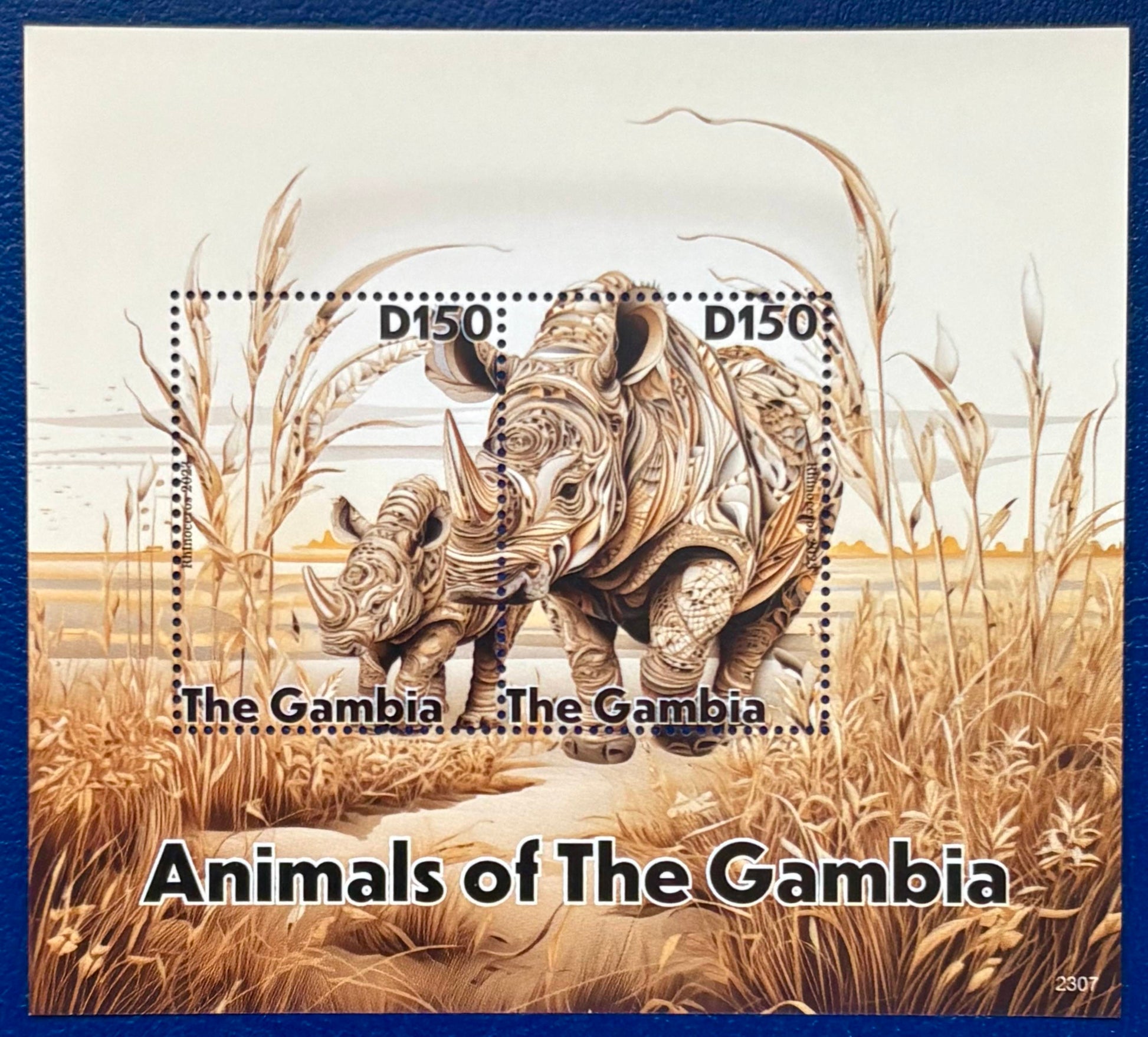 Der Gambia Nashorn - Block