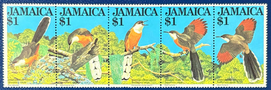 Jamaika - Fünferstreifen postfrisch "Jamaikakuckuck"
