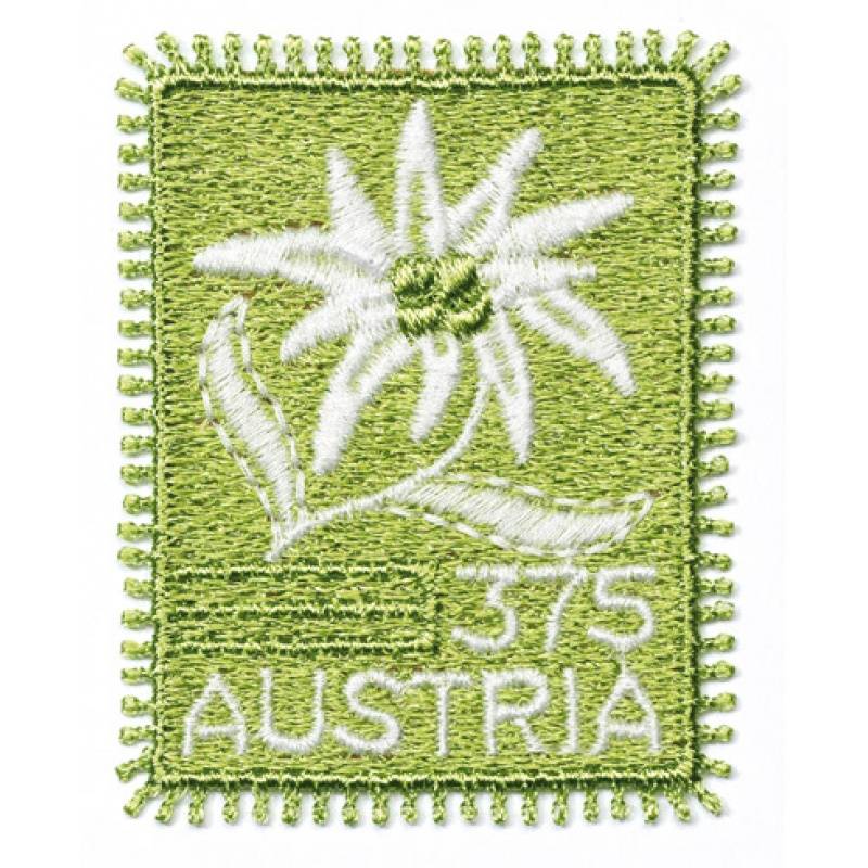 Österreich Edelweiß - Stickerei-Briefmarke ungebraucht
