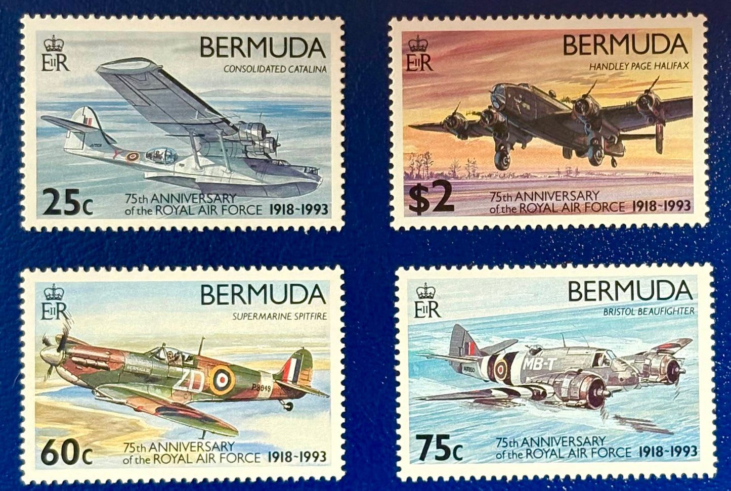 Bermuda - 4 Werte postfrisch "75 Jahre Royal Air Force"