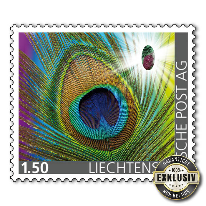 Edelsteine der Philatelie: RUBIN-ZOISIT-Briefmarke postfrisch, Liechtenstein