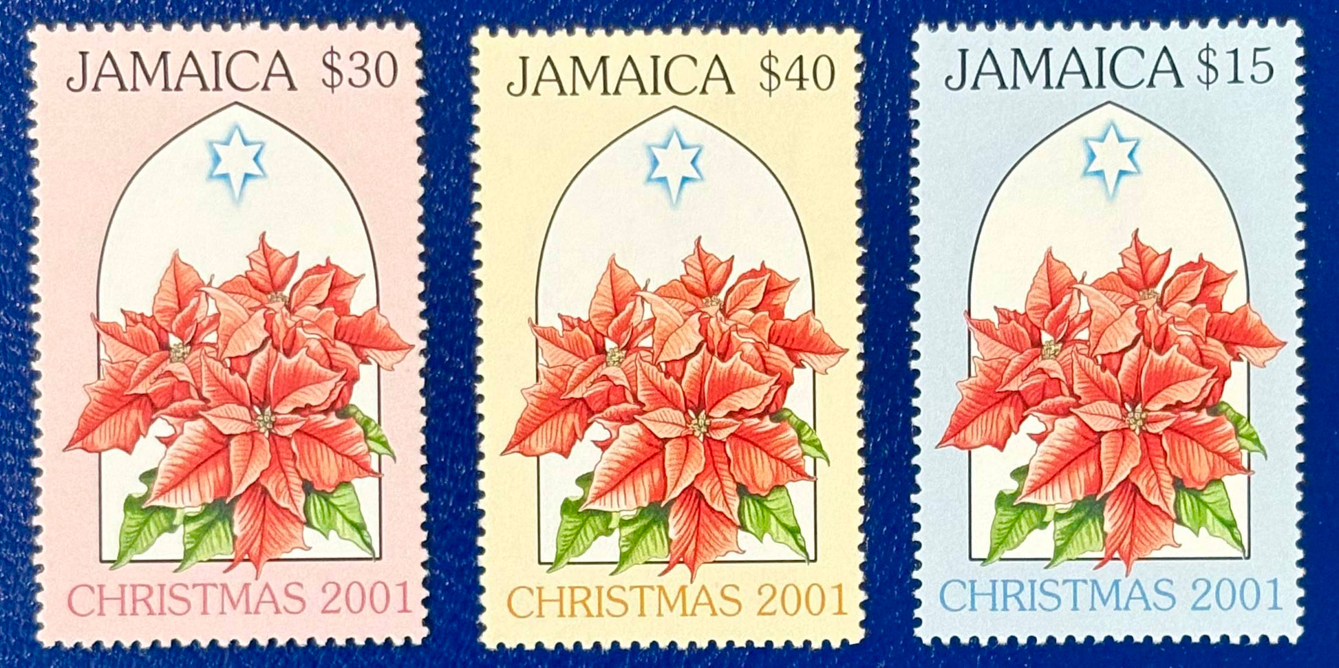 Jamaika - 3 Werte postfrisch "Weihnachtsstern"