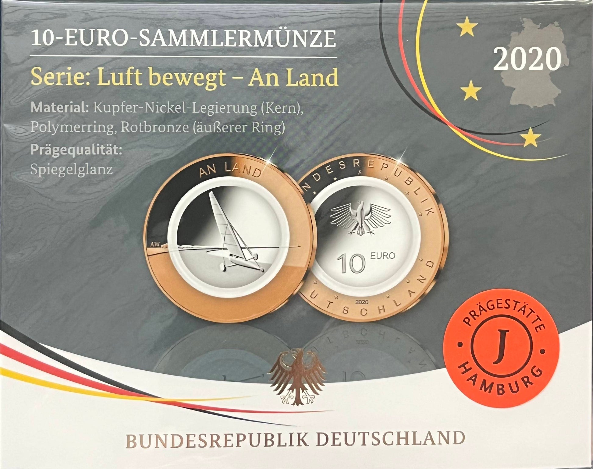 Deutschland - 2 Euro-Sammlermünze Serie Luft bewegt - An Land "J"