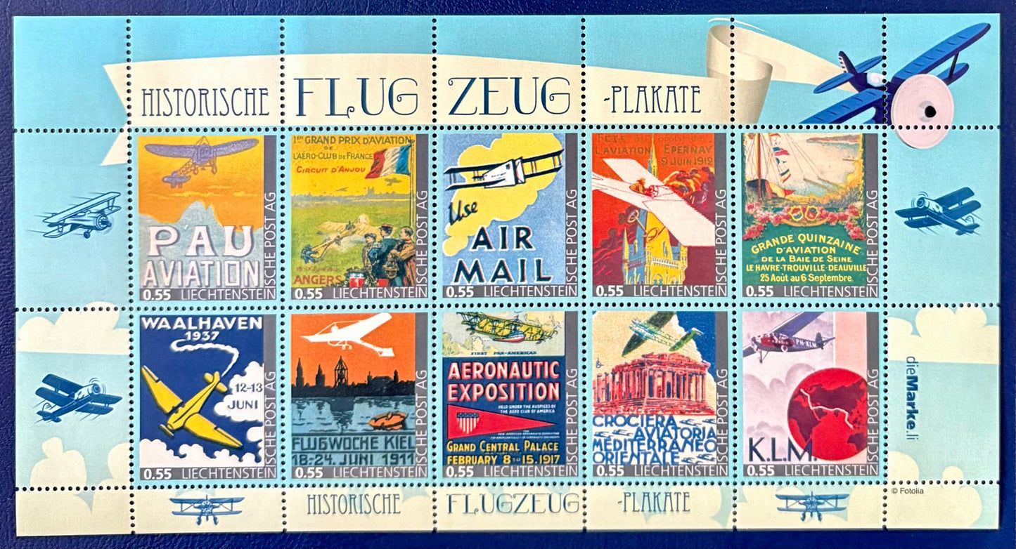 Historische Flugzeug Plakate postfrisch