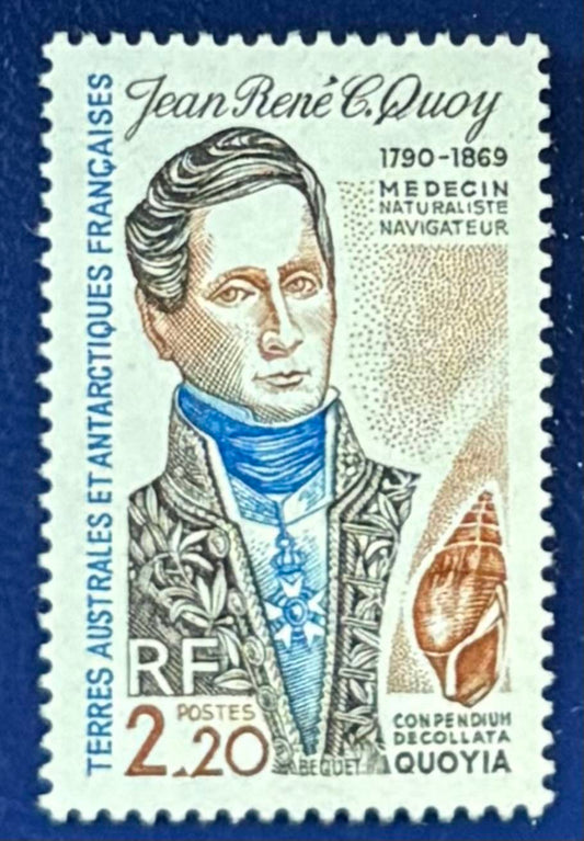 Französische Gebiete in der Antarktis - Einzelwert "200. Geburtstag von Jean René C. Quoy""