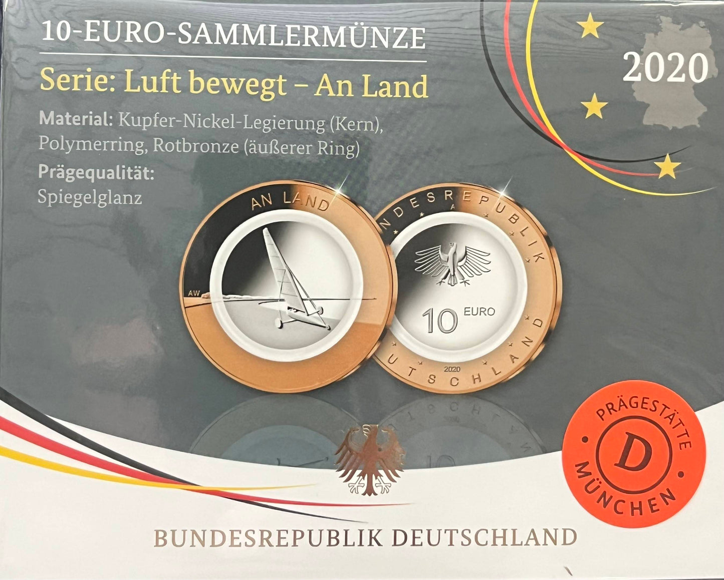Deutschland - 2 Euro-Sammlermünze Serie Luft bewegt - An Land "D"