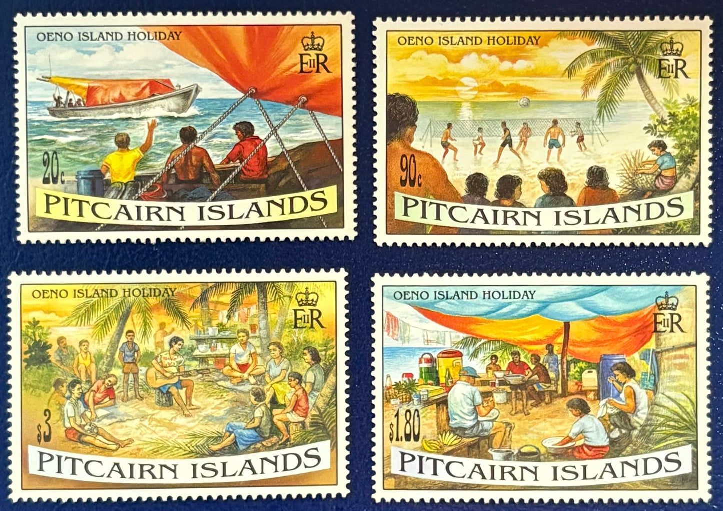 Pitcairn - 4 Werte postfrisch "Freizeit auf der Insel Oeno"