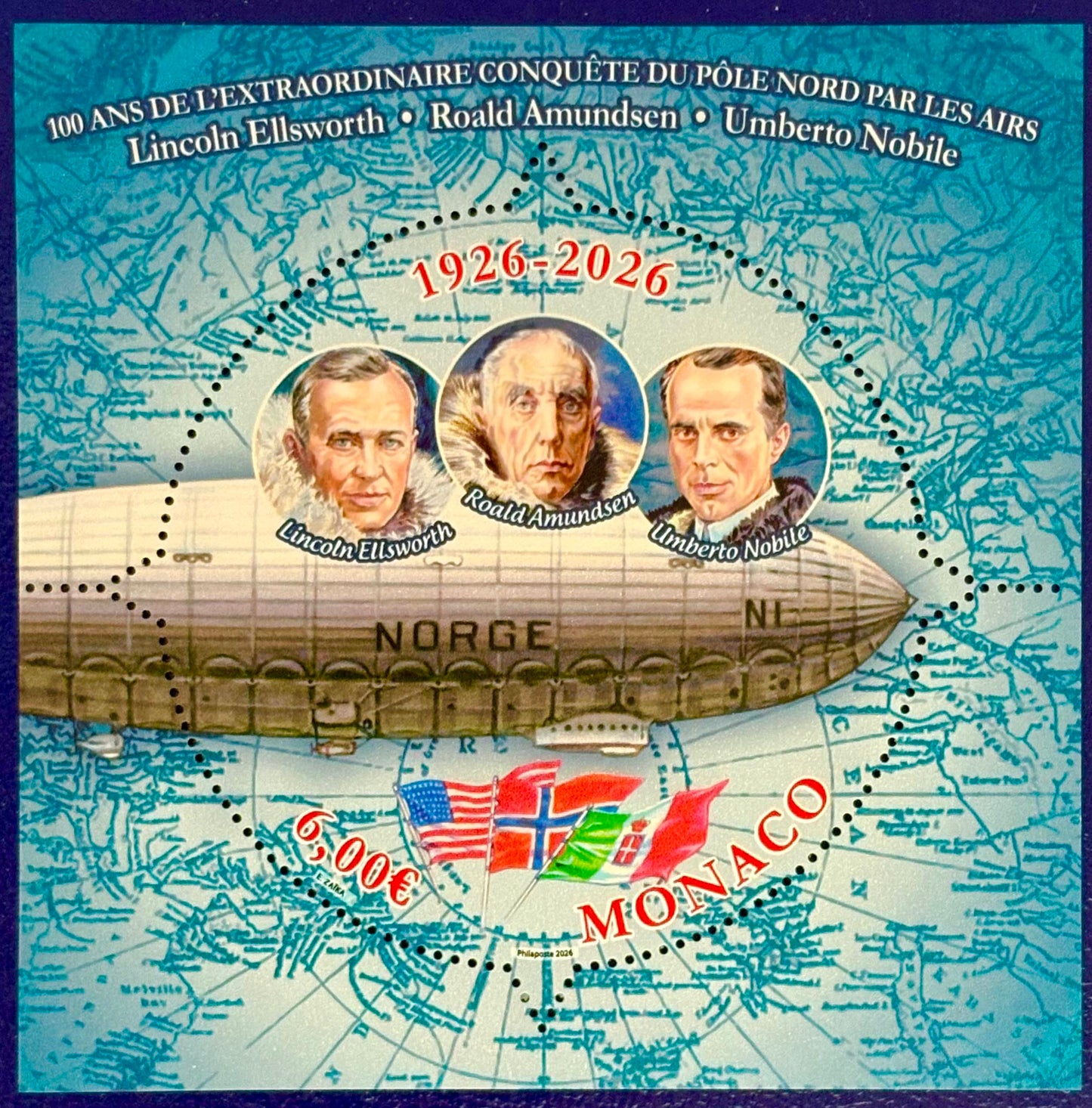 100 Jahre Nordpolexpedition von Roald Amundsen und sein Luftschiff "NORGE"
