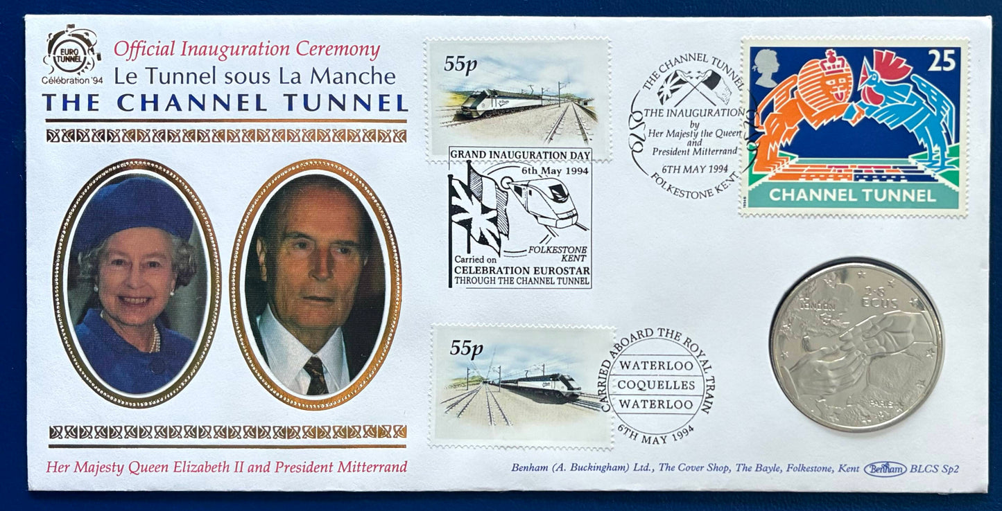 Numisbrief- Bahnpost zur Eröffnung der Eurotunnel