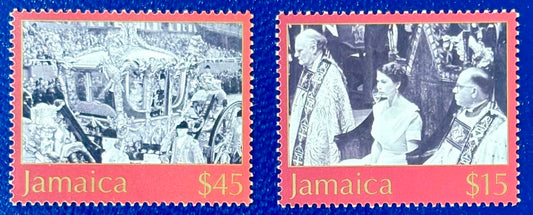 Jamaika - 2 Werte postfrisch "Krönung von Königin Elisabeth II."