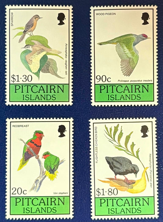 Pitcarin - 4 Werte postfrisch "Nat. Briefmarkenausstellung BIRDPEX `90"