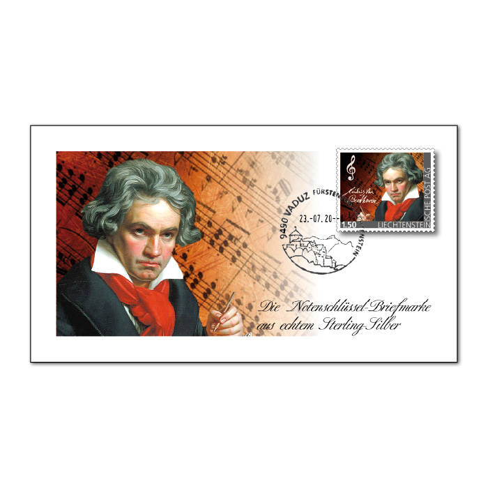 250. Geburtstag Ludwig van Beethoven - Ersttagsbrief, Liechtenstein