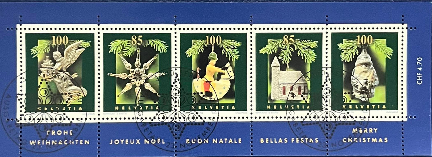 Schweiz Blockausgabe – Katalog-Nr. 37 – „Weihnachten“ – gestempelt