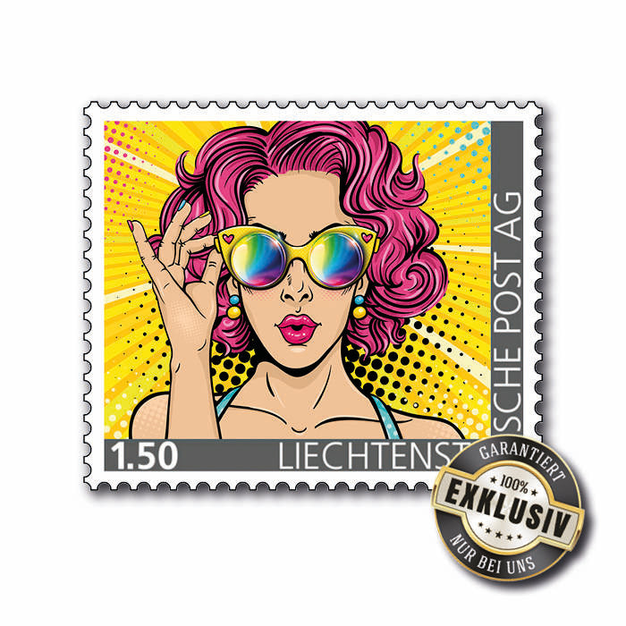 Die Sonnenbrille mit echten Gläsern - Briefmarke postfrisch, Liechtenstein