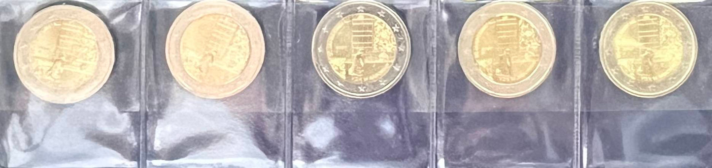 2-Euro-Gedenkmünzenset 2020 – 50 Jahre Kniefall von Warschau – 5 Prägezeichen