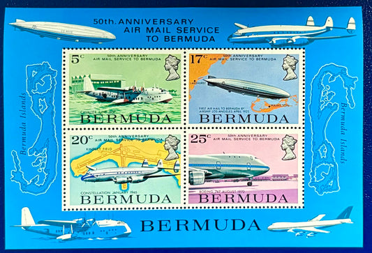 Bermuda Block 2 „50 Jahre Luftpost“ – postfrisch!