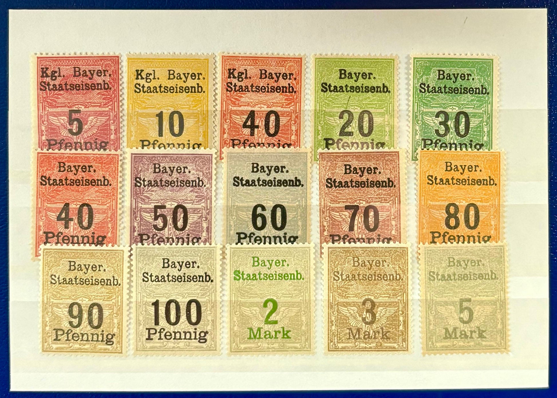 Eisenbahnbriefmarken der Bayrischen Staatseisenbahn