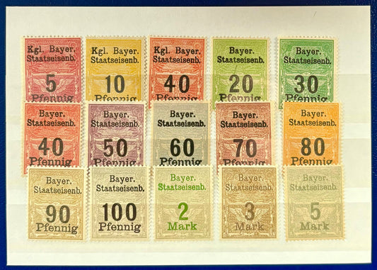 Eisenbahnbriefmarken der Bayrischen Staatseisenbahn