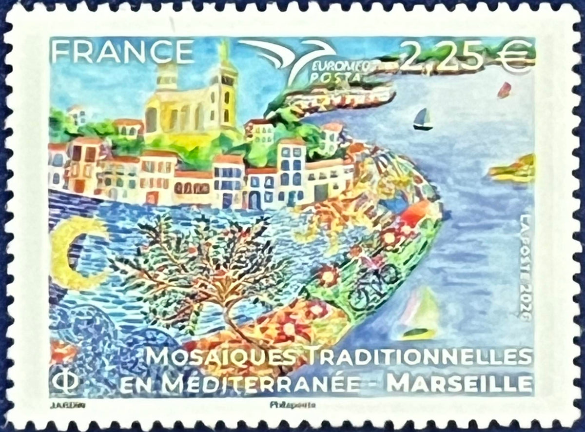 Frankreich - NEUHEIT 1 Wert postfrisch / Marseille Mosaïque – eine Stadt. Ein Mosaik. Tausende Geschichten.