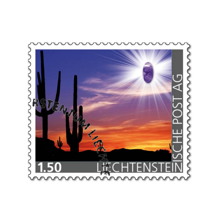Liechtenstein -Edelsteine der Philatelie: CHAROIT-Briefmarke gestempelt
