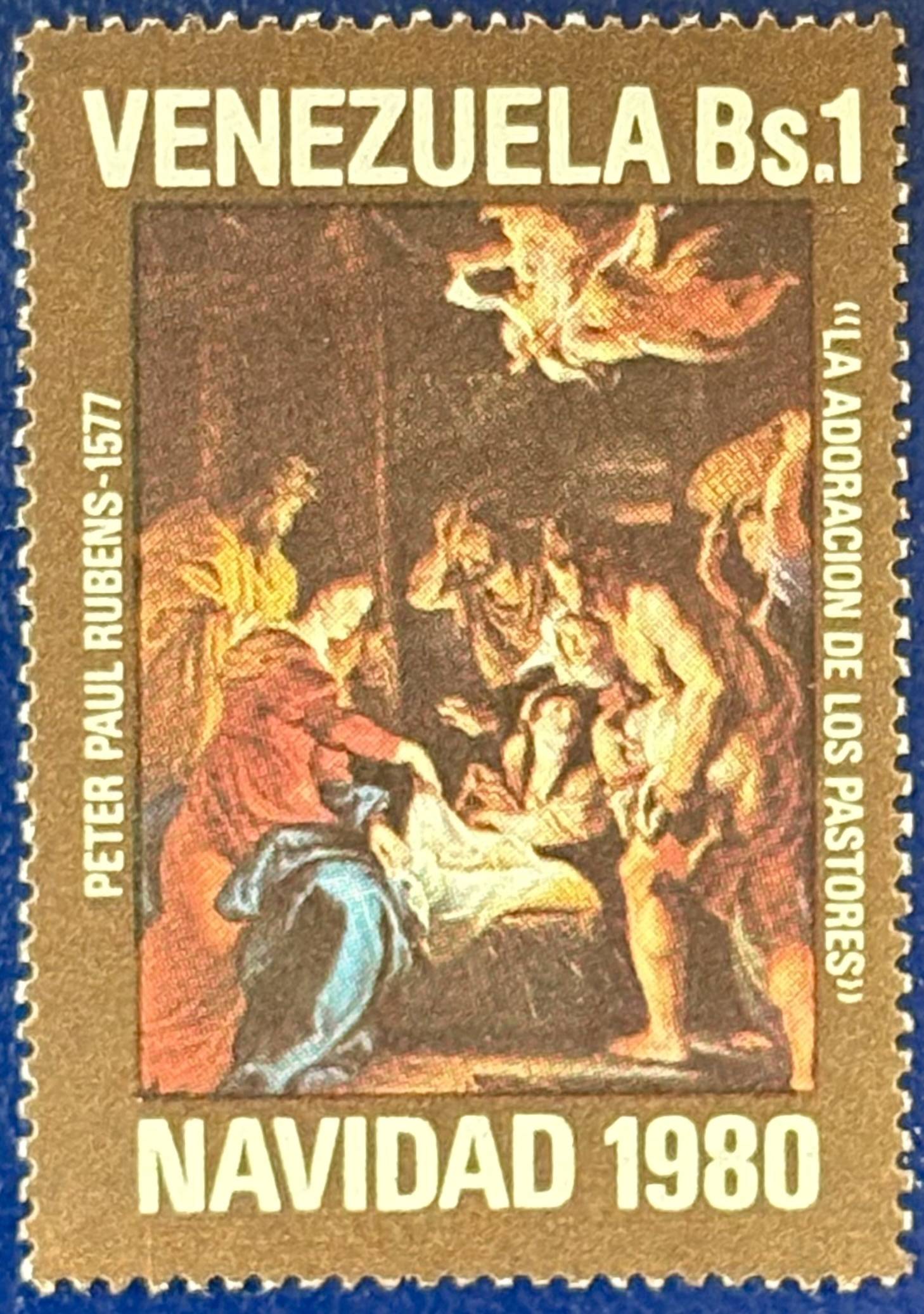 Venezuela - 1 Wert postfrisch Rubens -Weihnachten"