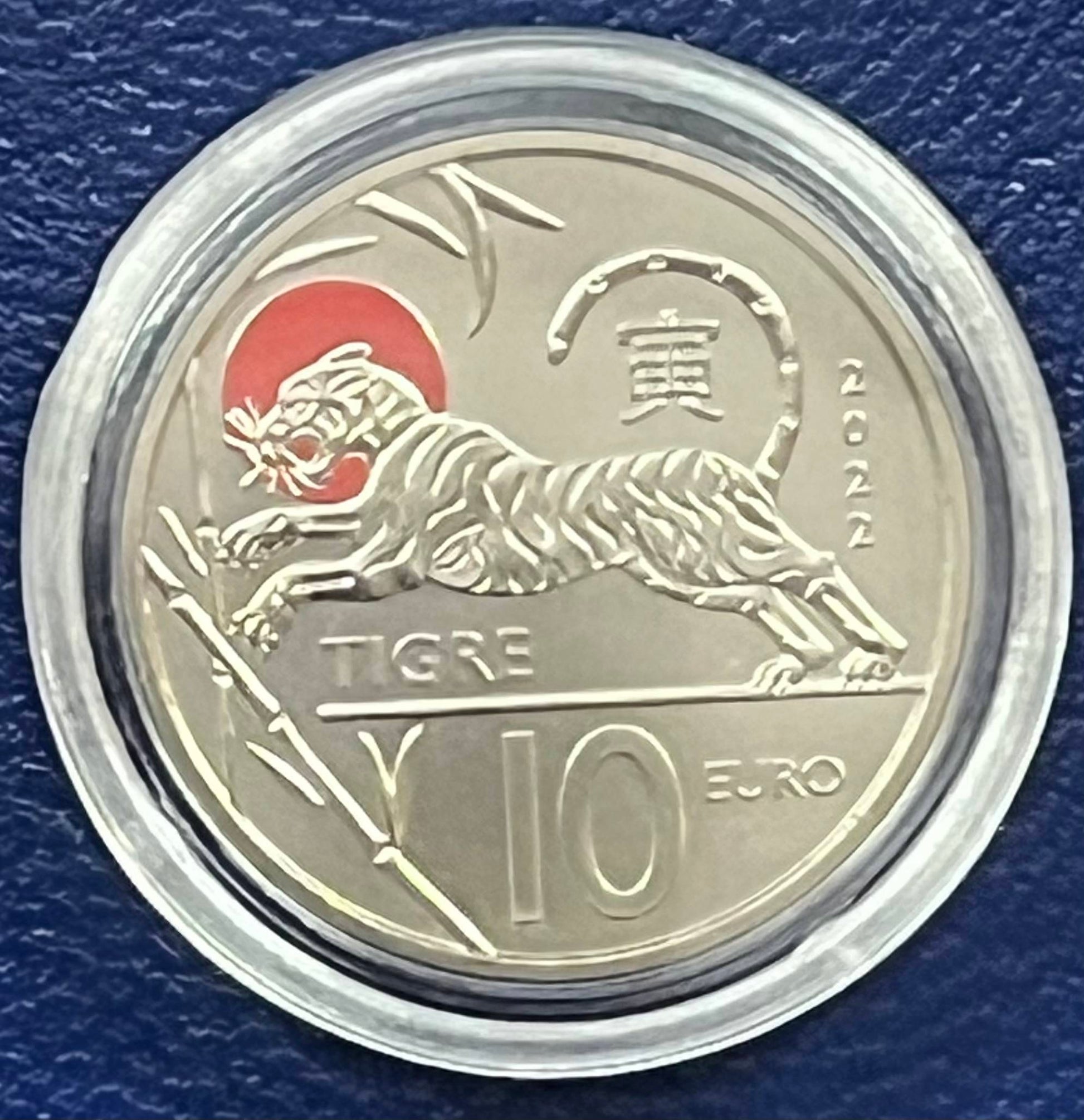 San Marino - 10 Euro Gedenkmünze 2022 Mondkalender: Tiger
