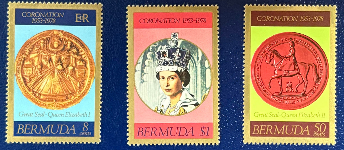 Bermuda - 3 Werte postfrisch "25. Jahrestag der Krönung von Königin Elisabeth II,"