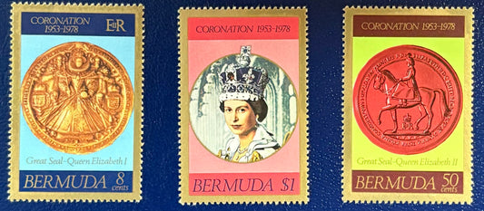 Bermuda - 3 Werte postfrisch "25. Jahrestag der Krönung von Königin Elisabeth II,"