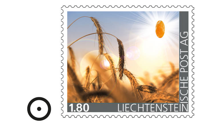Liechtenstein -Edelsteine der Philatelie: CALCIT-Briefmarke gestempelt