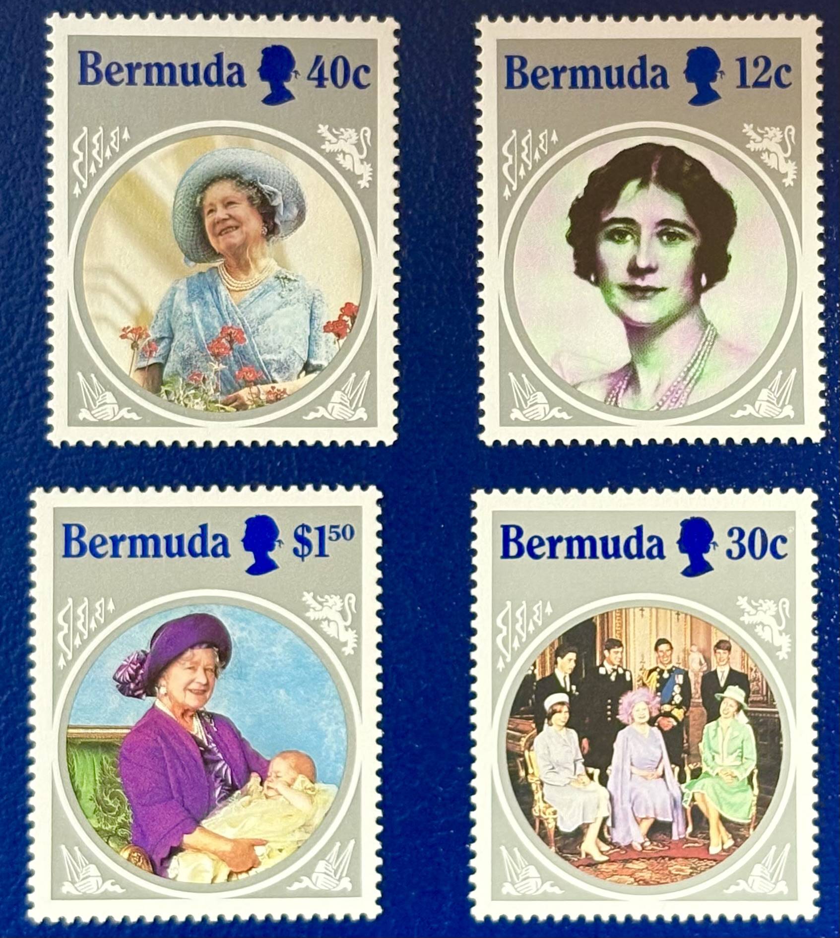 Bermuda - 4 Werte postfrisch "85. Geburtstag von Königinmutter Elisabeth" postfrisch