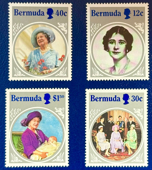 Bermuda - 4 Werte postfrisch "85. Geburtstag von Königinmutter Elisabeth" postfrisch