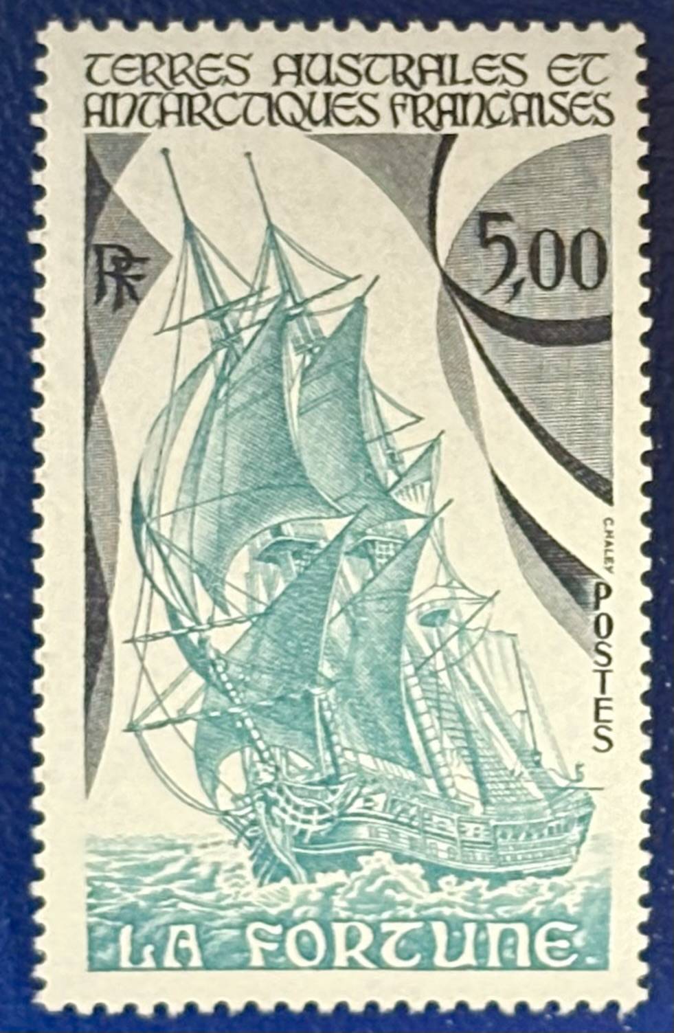 Französische Gebiete in der Antarktis - Einzelwert Segelschiff "La Fortune"