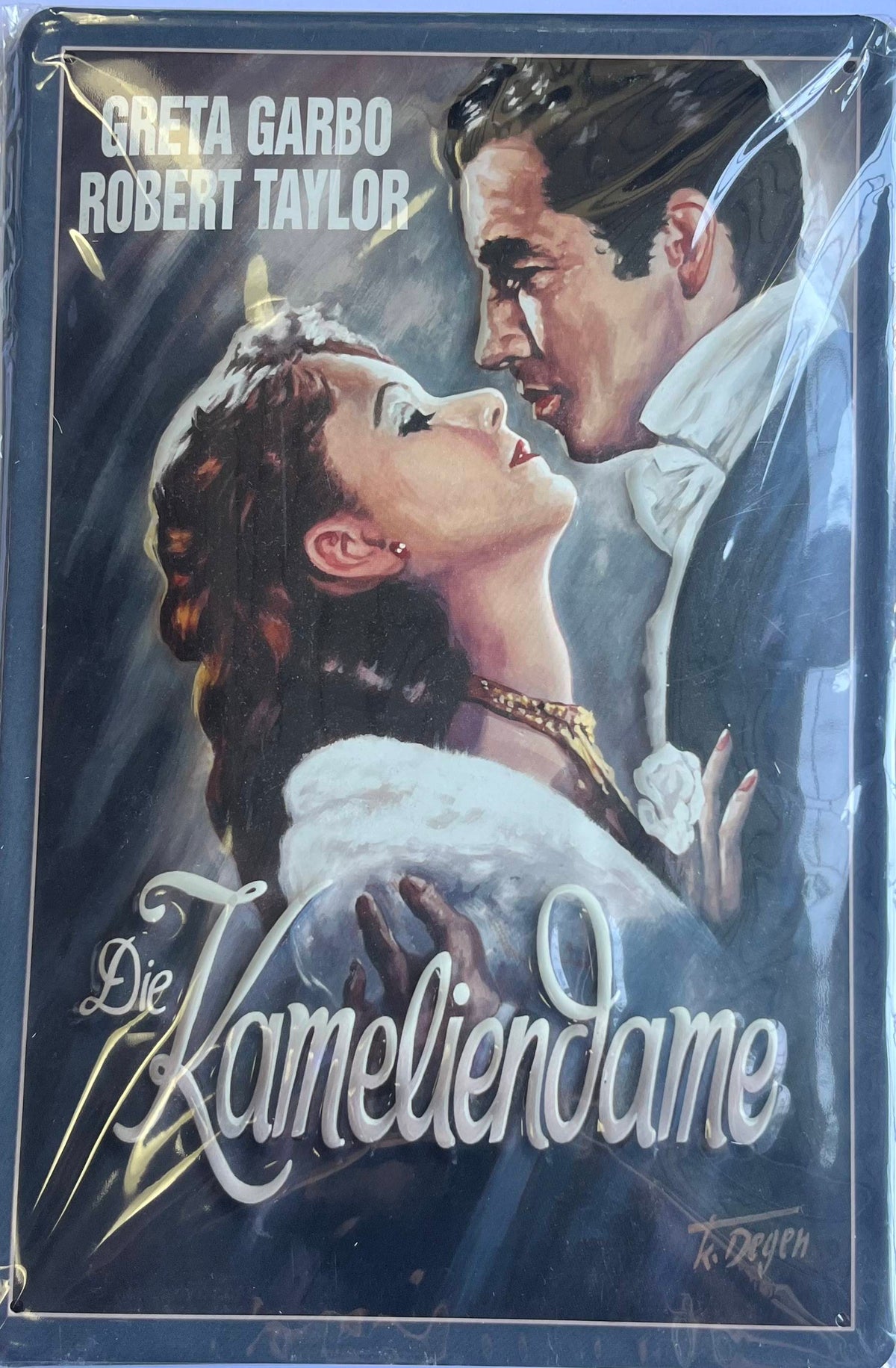 Blechschild -Greta Garbo & Robert Taylor – Die Kameliendame