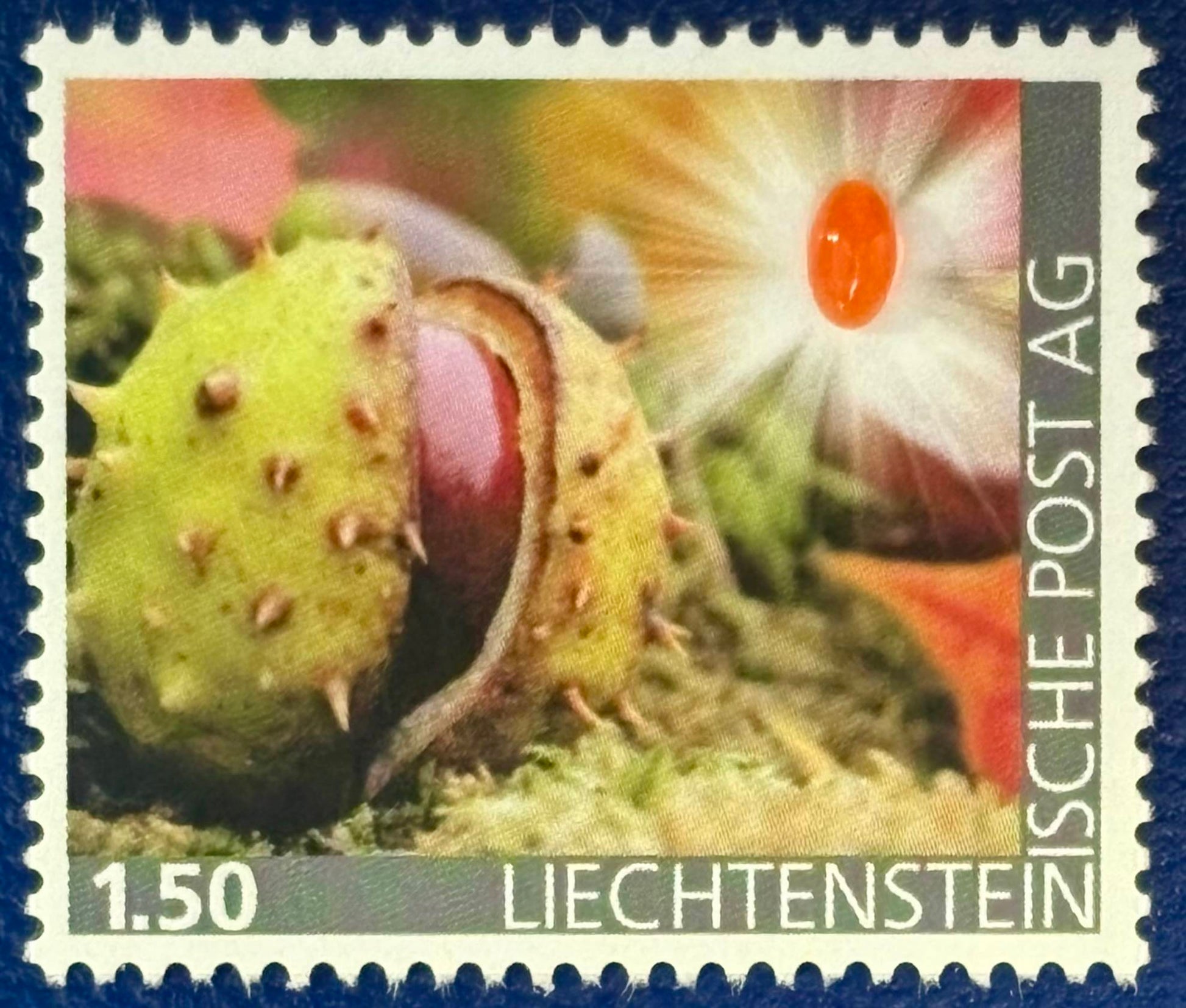 Liechtenstein - Die erste FEUEROPAL-Briefmarke postfrisch
