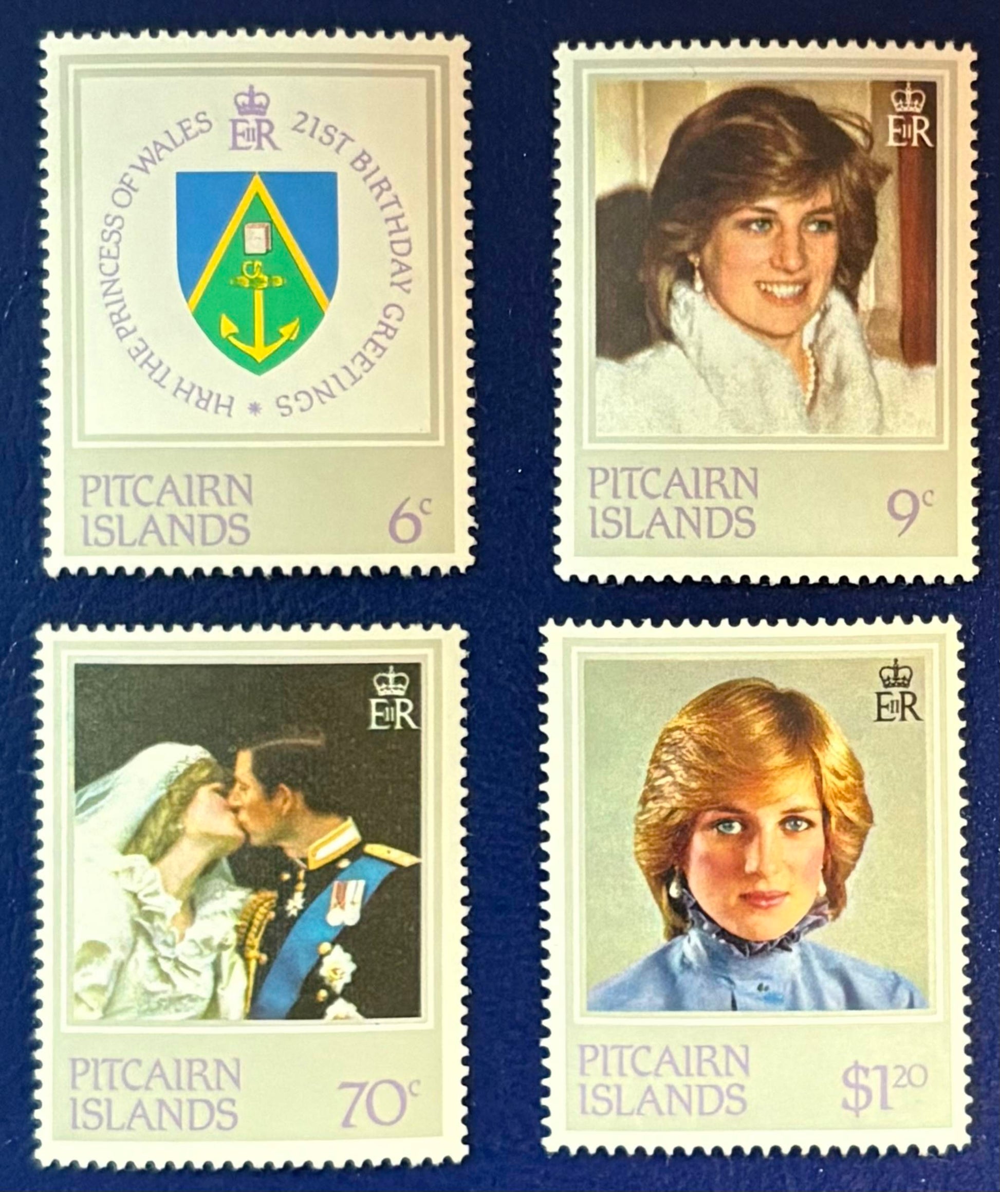 Pitcairn - 4 Werte postfrisch "21. Geburtstag von Prinzessin Diana"