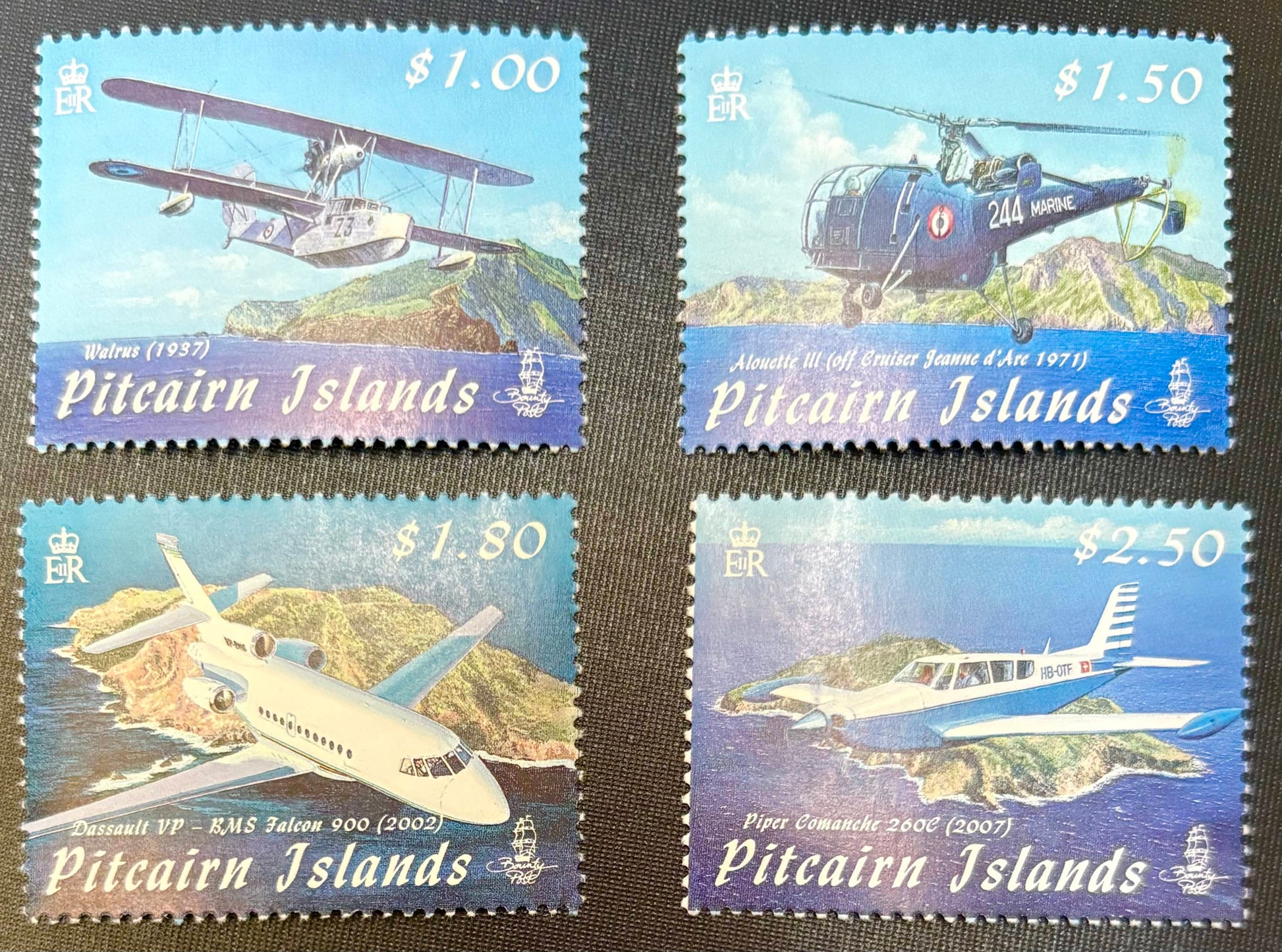 Pitcairn - 4 Werte postfrisch "Luftfahrzeuge"