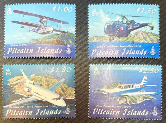 Pitcairn - 4 Werte postfrisch "Luftfahrzeuge"