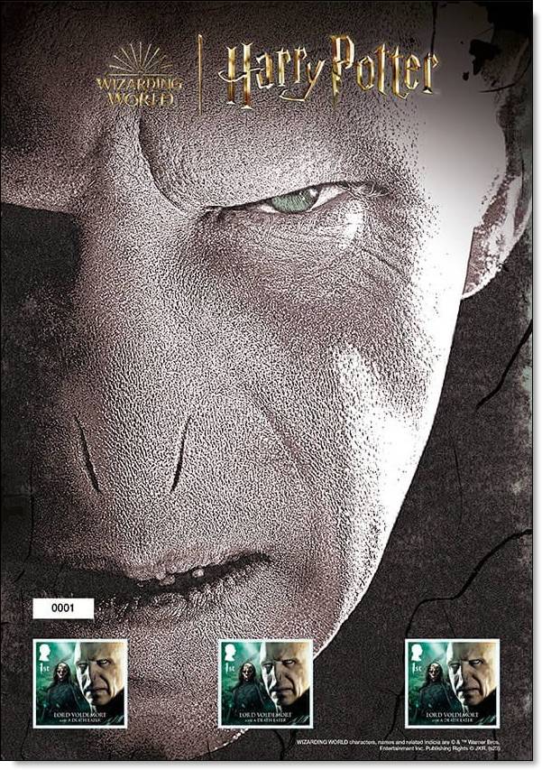 Großbritannien -Harry Potter Fan Sheet Lord Voldemort, postfrisch