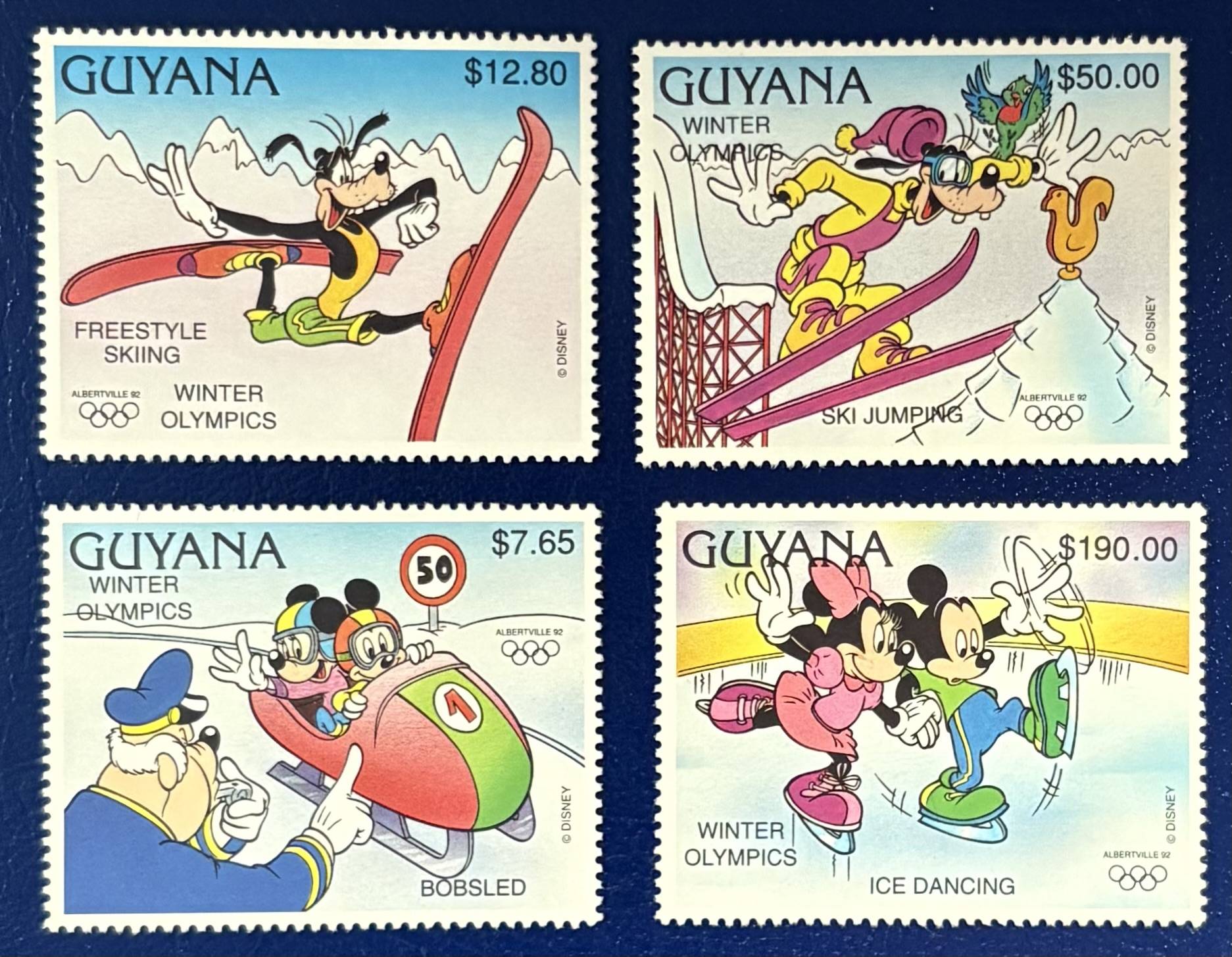 Micky und Goofy bei den Olympischen Winterspielen Albertville 1992