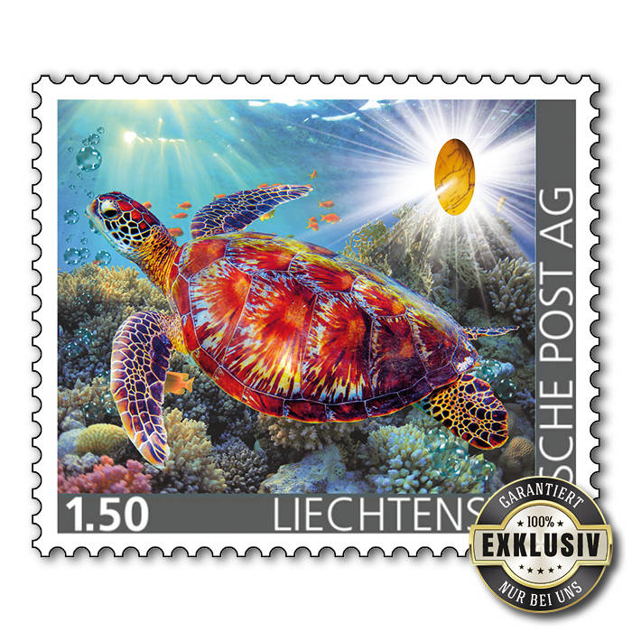 Edelsteine der Philatelie: OPALITH-Briefmarke postfrisch, Liechtenstein