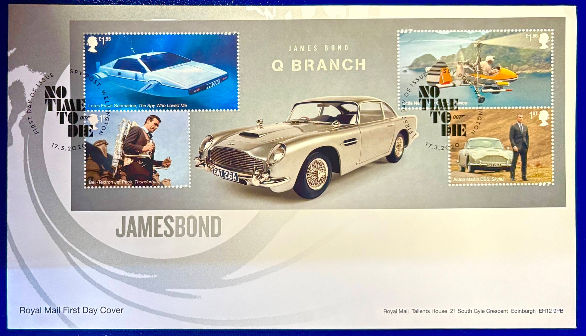 JamesBond  - Ersttagsbrief "NO TIME TO DIE"