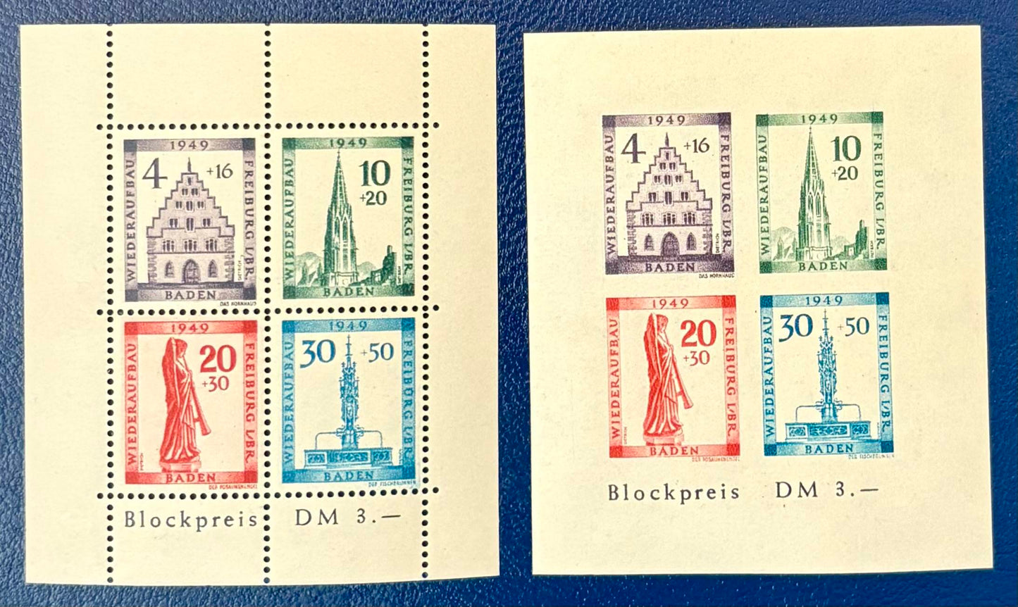Freiburger Blockpaar postfrisch