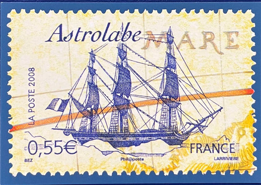 Frankreich - Postkarte mit aufgedruckter Briefmarke – L'Astrolabe – International