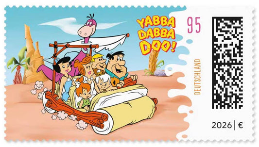 YABBA DABBA DOO  - Dei Famile Feuersteim.  -vilelleicht die schönste Briefmarke des Jahres 2026