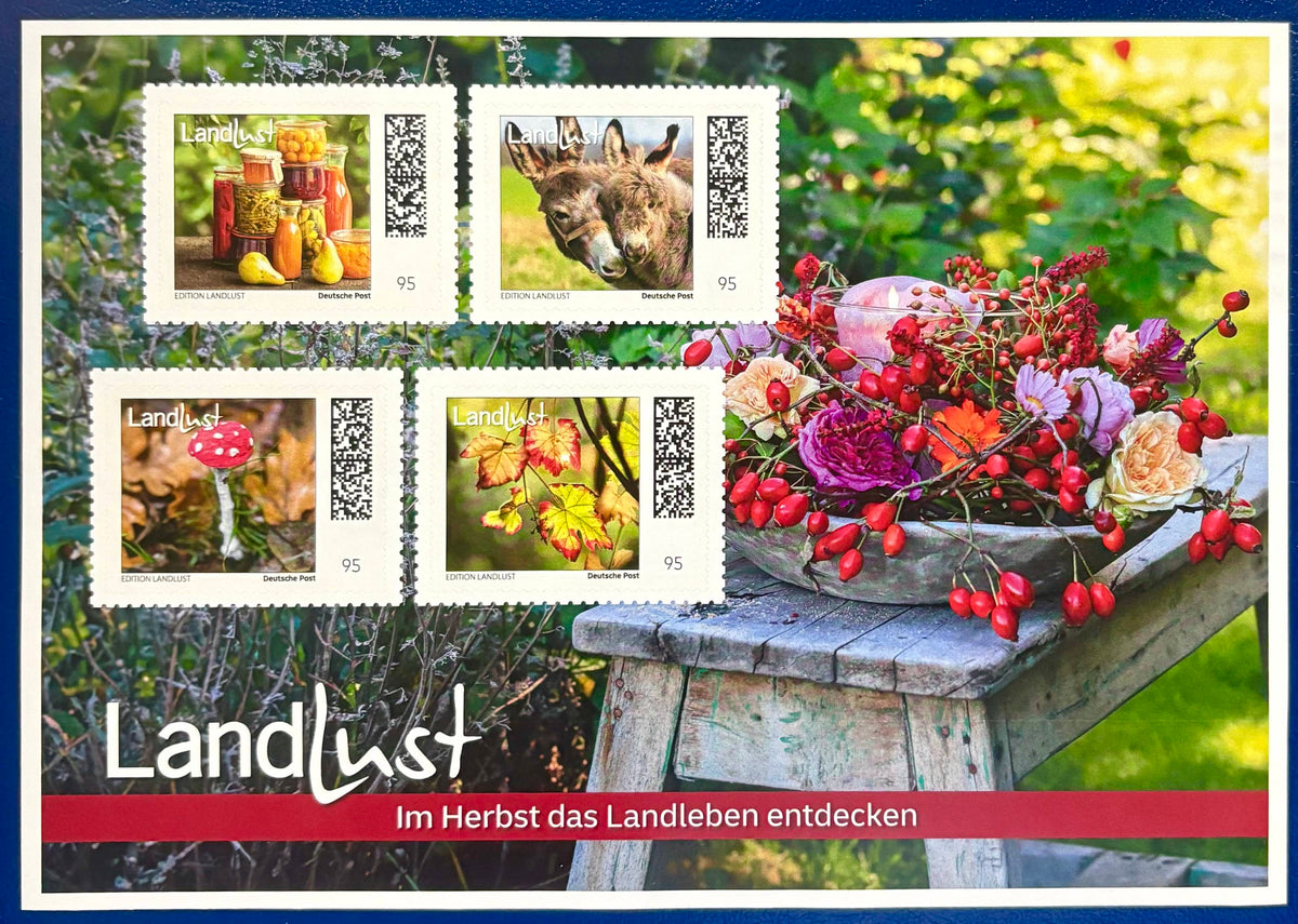 Limitierter Block "Landleben mit Esel im Herbst"
