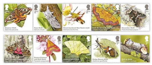 Ein ungewöhnliches Motive- "Motten auf Briefmarken"