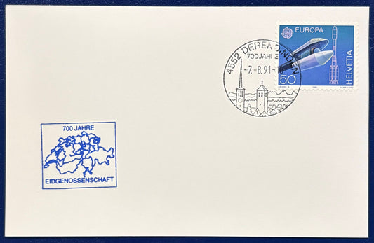 Sonderbeleg 700 Jahre Eidengenossenschaft mit Jubiläumssonderstempel